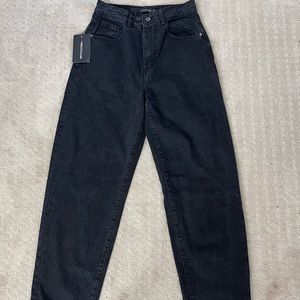 Black distressed ripped baggy boyfriend jeans